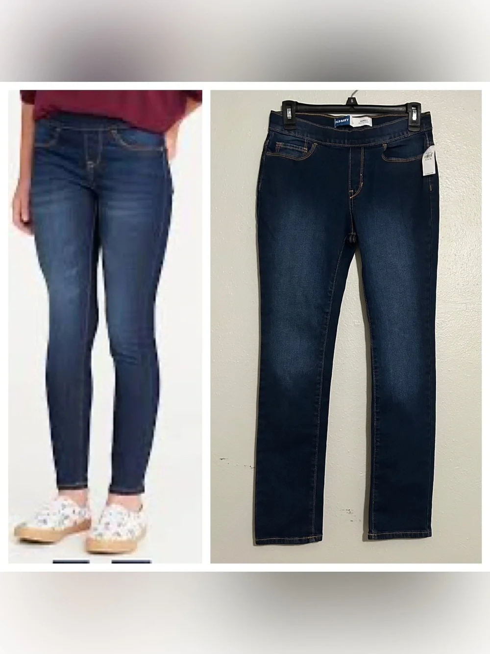 Old Navy Girls Skinny Built In Tough Pull On Jeans Size XL (14-16) NEW
